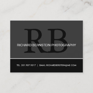 Cartes de visite modernes de monogramme