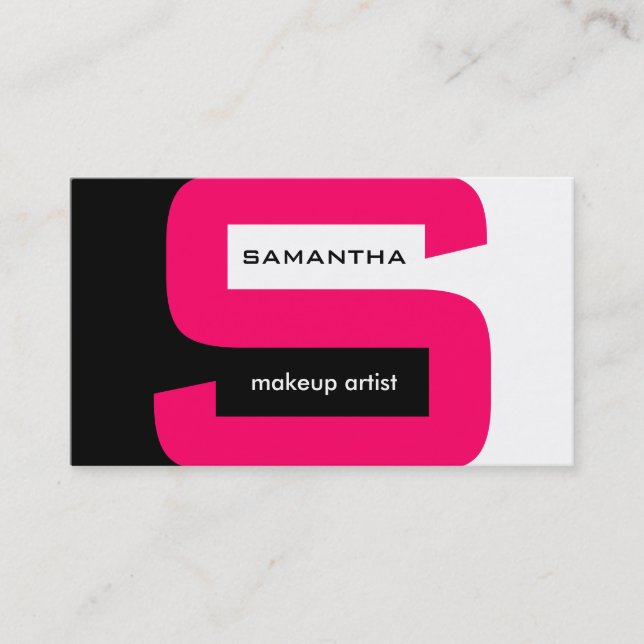 Cartes de visite modernes de monogramme (Devant)