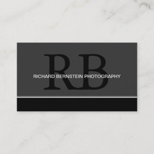 Cartes de visite modernes de monogramme