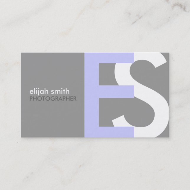 Cartes de visite modernes de monogramme (Devant)