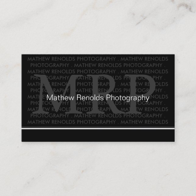 Cartes de visite modernes de monogramme (Devant)