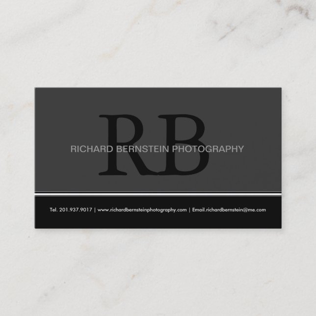 Cartes de visite modernes de monogramme (Devant)