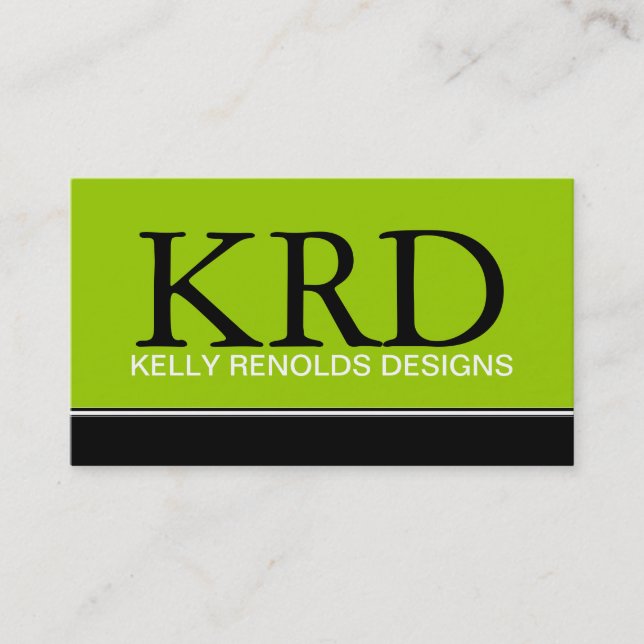 Cartes de visite modernes de monogramme (Devant)