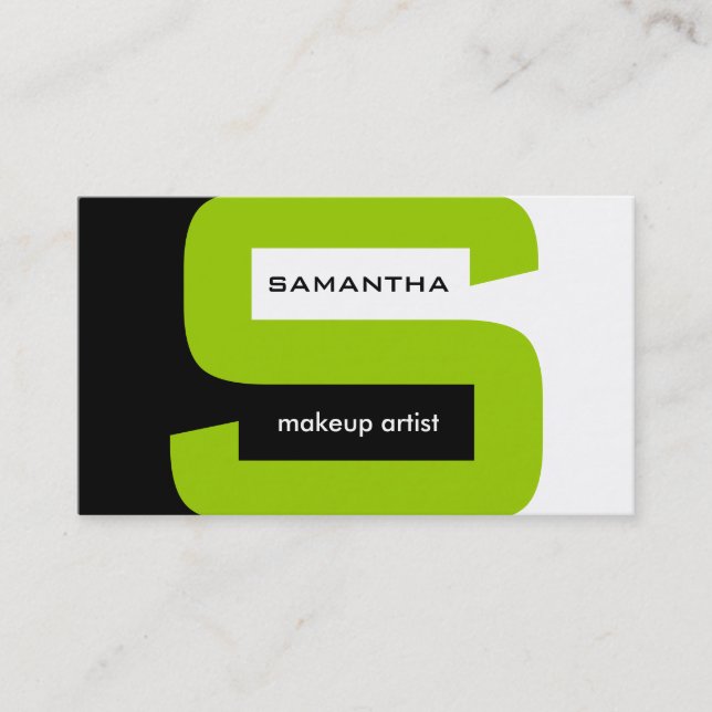 Cartes de visite modernes de monogramme (Devant)