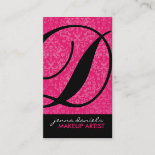 Cartes de visite modernes de monogramme de damass