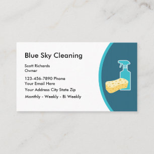 Cartes de visite modernes de nettoyage