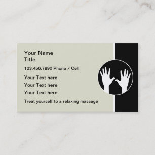 Cartes de visite modernes de nouveaux massages