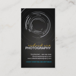 Cartes de visite modernes de photographe