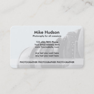 Cartes de visite modernes de photographe
