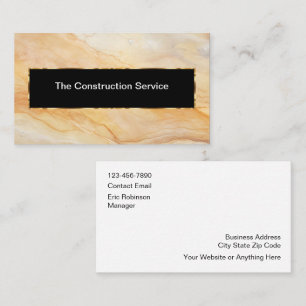 Cartes de visite modernes de services de construct