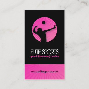 Cartes de visite modernes de volleyball