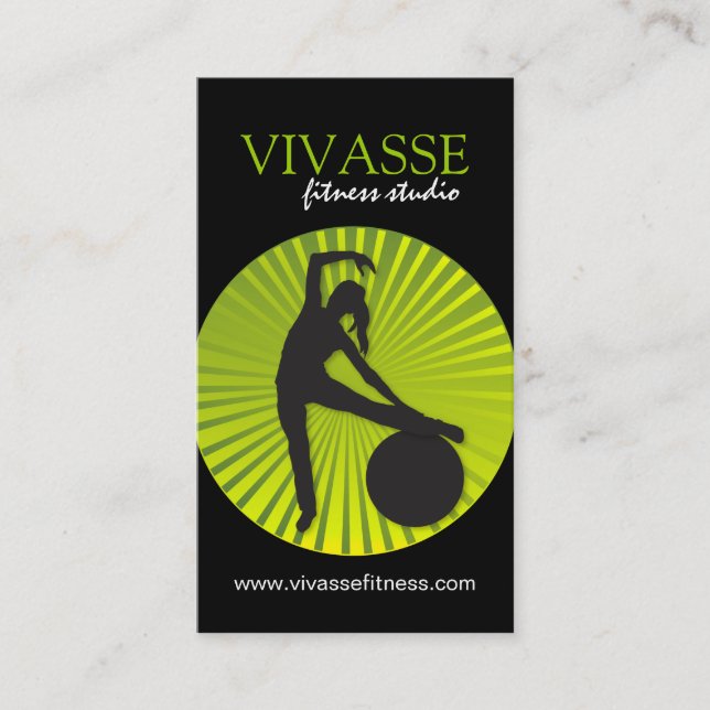 Cartes de visite modernes d'instructeur de forme (Devant)
