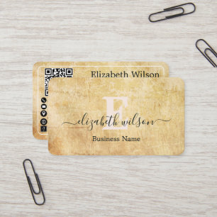 Cartes de visite modernes élégantes avec QR code e