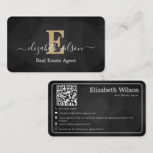 Cartes de visite modernes élégantes avec QR code e