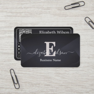 Cartes de visite modernes élégantes avec QR code p