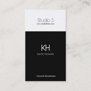 Cartes de visite modernes en noir et blanc