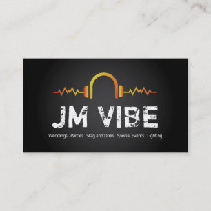 Cartes de visite modernes et audacieux du DJ