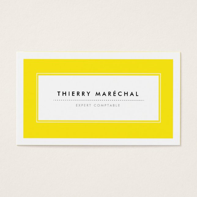 Cartes de Visite Modernes Jaunes (Front)