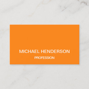 Cartes de visite modernes minimalistes oranges