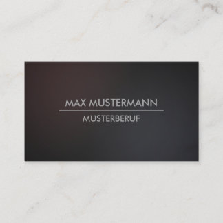 Cartes de visite modernes minimalistische foncées