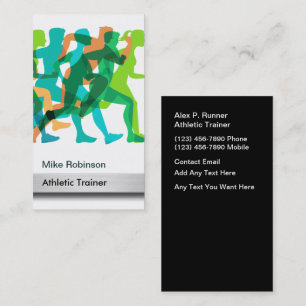 Cartes de visite modernes pour entraîneur sportif