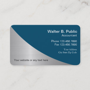 Cartes de visite modernes simples de comptable