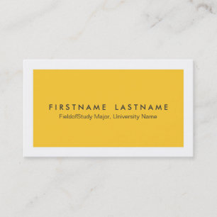 Cartes de visite modernes simples d'étudiant