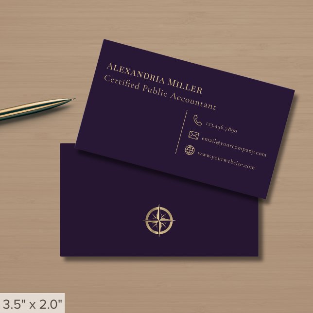 Cartes de visite modernes simples pour comptables (Créateur téléchargé)