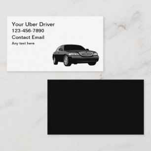 Cartes de visite modifiables pour un pilote Uber s