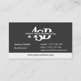Cartes de visite monogramme professionnelles moder