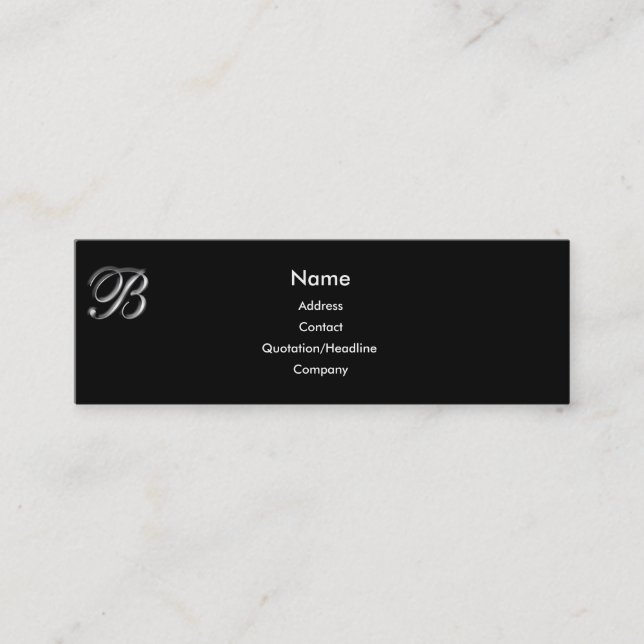 Cartes de visite MonogrammeB (Devant)