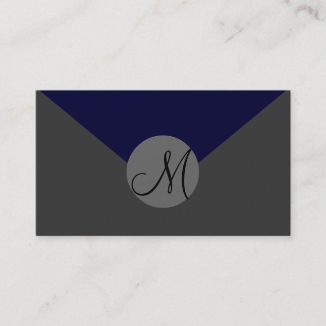 Cartes de visite monogrammes entièrement personnal (Devant)