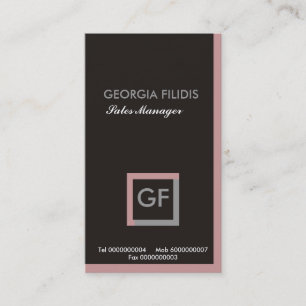 Cartes de visite Monogrammes ordinaires