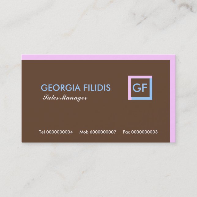 Cartes de visite Monogrammes ordinaires (Devant)