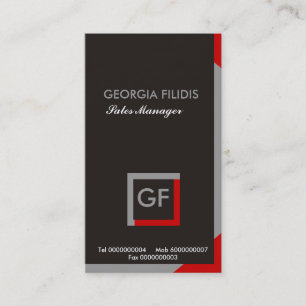 Cartes de visite Monogrammes ordinaires