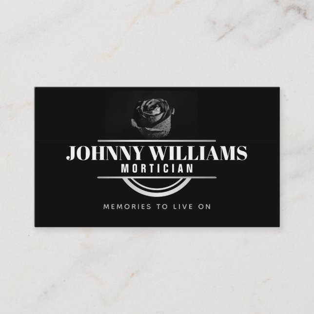Cartes de visite morticiens personnalisables (Devant)