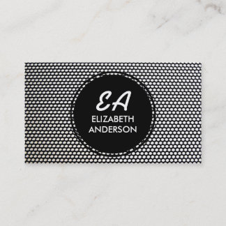 Cartes de visite Motifs du cercle noir et blanc