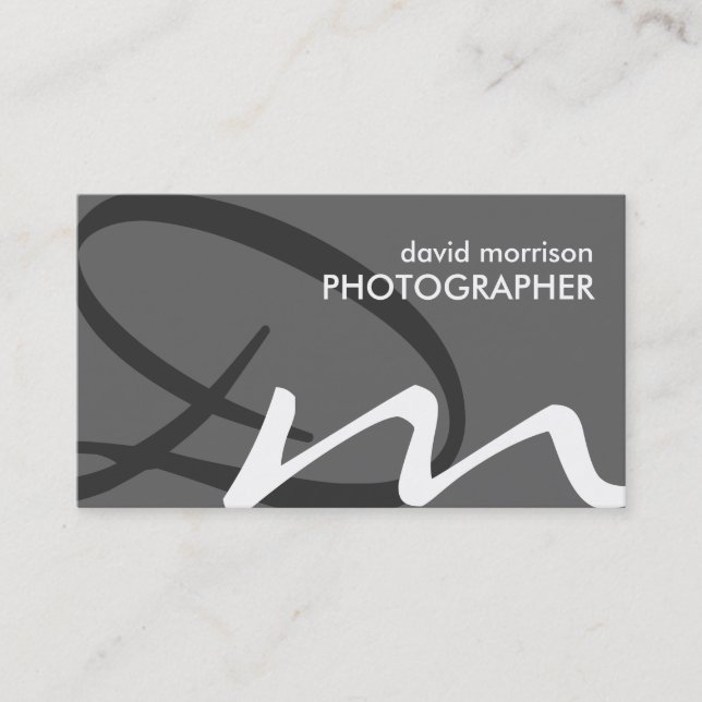 Cartes de visite mous de monogramme (Devant)