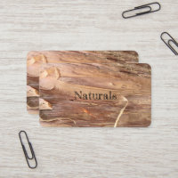 Cartes de visite naturels d'écorce