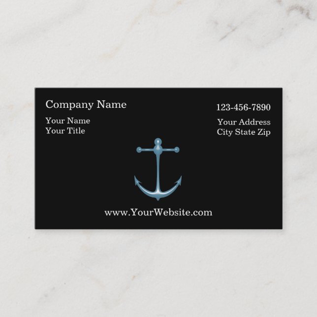 Cartes de visite nautiques simples (Devant)