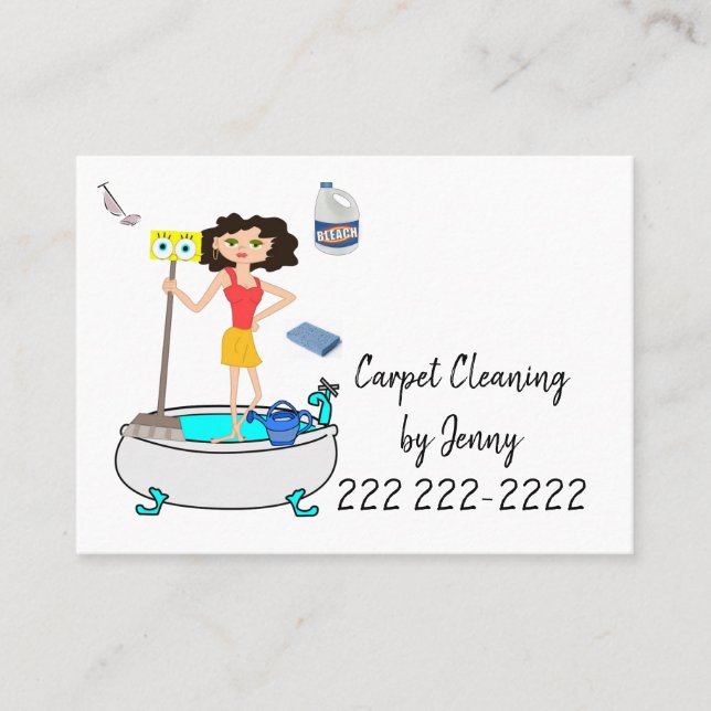 Cartes de visite, Nettoyage de tapis (Devant)