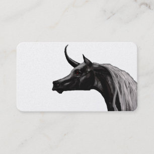 Cartes de visite noirs de licorne