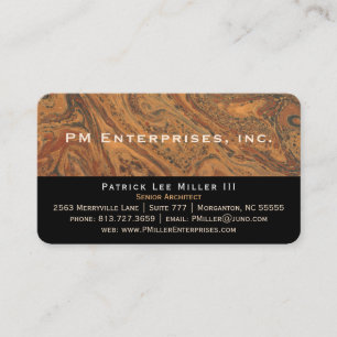Cartes de visite noirs de marbre d'entreprise