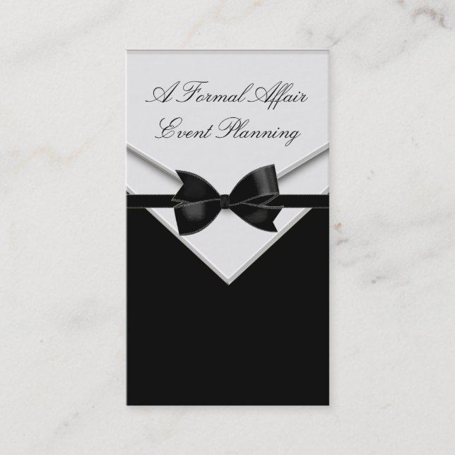 Cartes de visite noirs Tuxedo (Devant)
