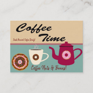 Cartes de visite, Noix de café Haricots Boulangeri