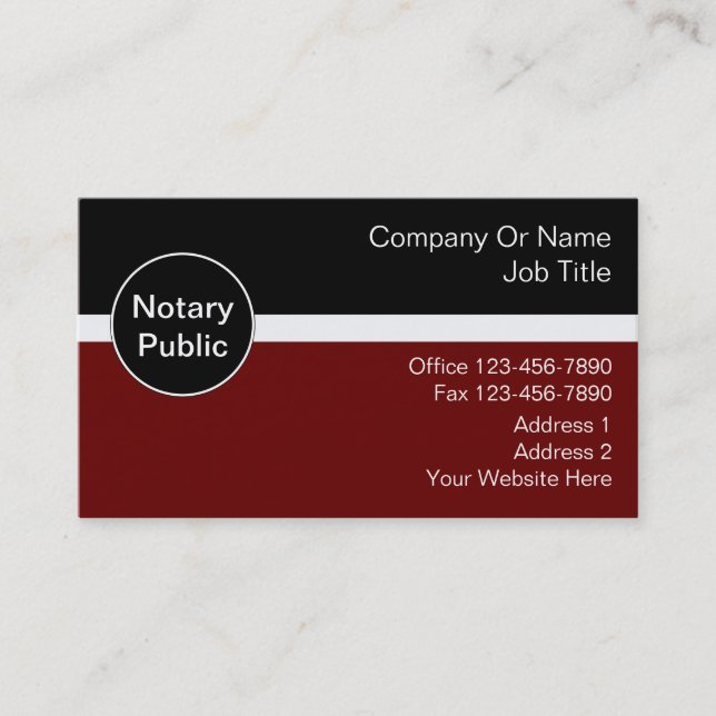 Cartes de visite notaires (Devant)