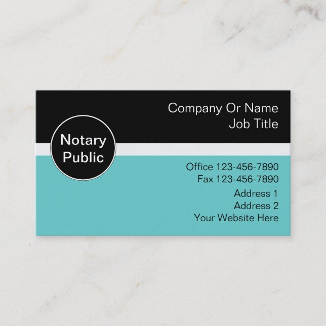 Cartes de visite notaires (Devant)