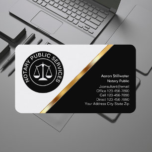 Cartes de visite notariales élégantes