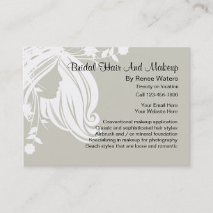 Cartes de visite nuptiales de cheveux et de