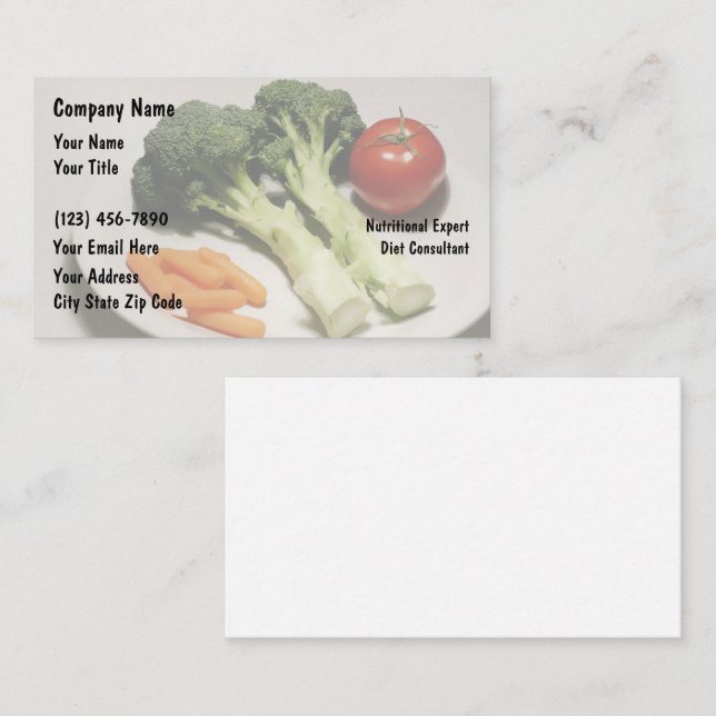 Cartes de visite nutricianistes (Devant / Derrière)